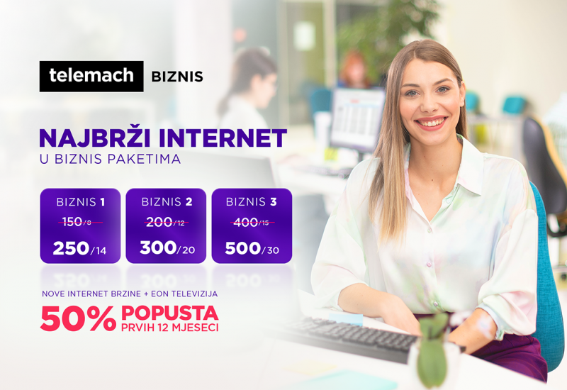 Super brzine interneta do 500 Mbps za korisnike Biznis i Biz Net paketa